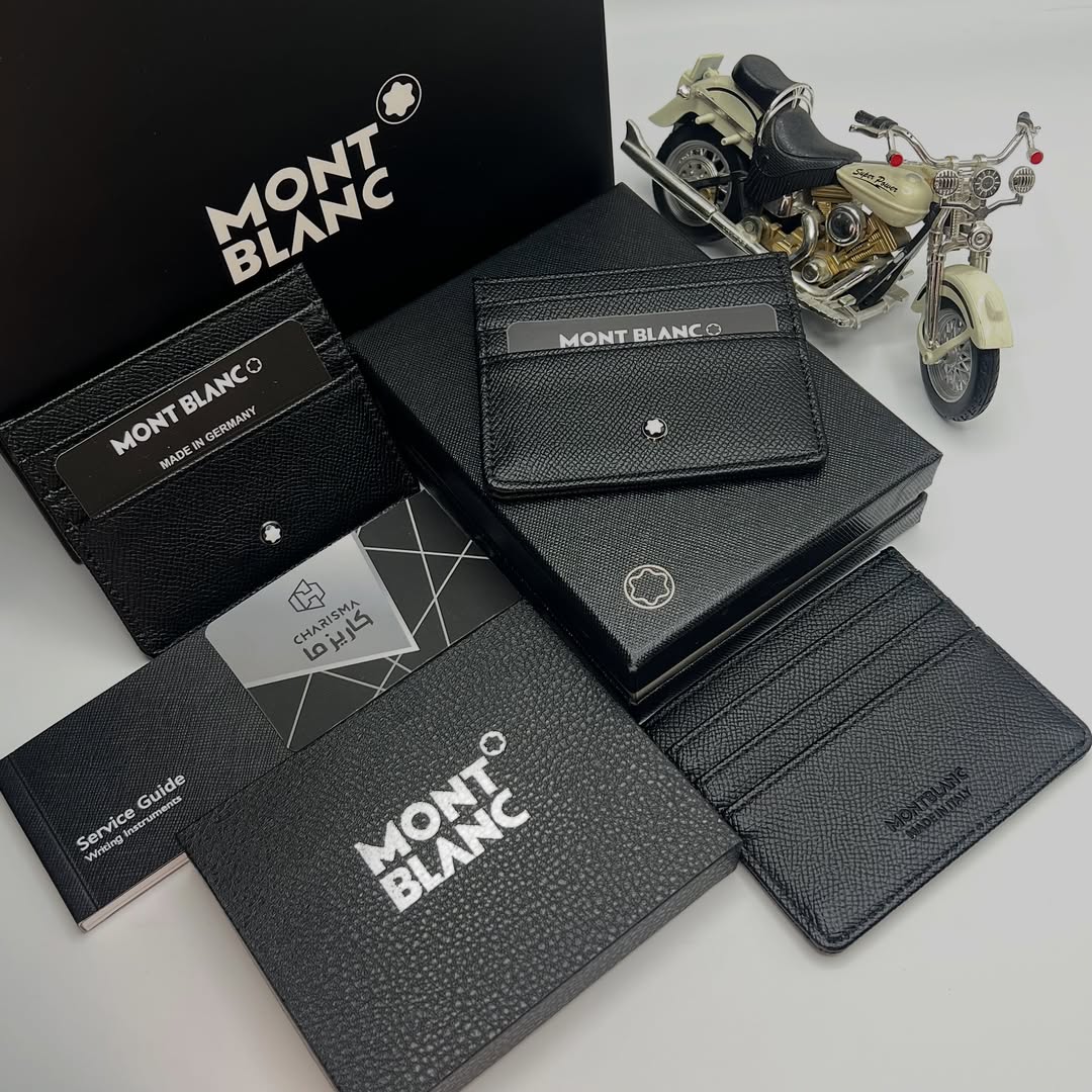 جاکارتی چرم مردانه مون بلان مدل برگه ای | MONTBLANC MINIMAL CARDHOLDER