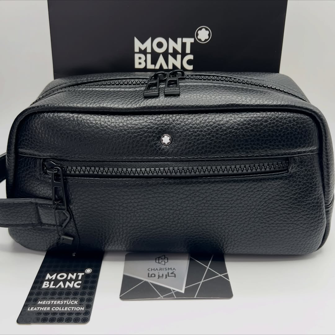 شوزبگ چرم مردانه تک زیپ مونتبلان | MONTBLANC WASHBAG