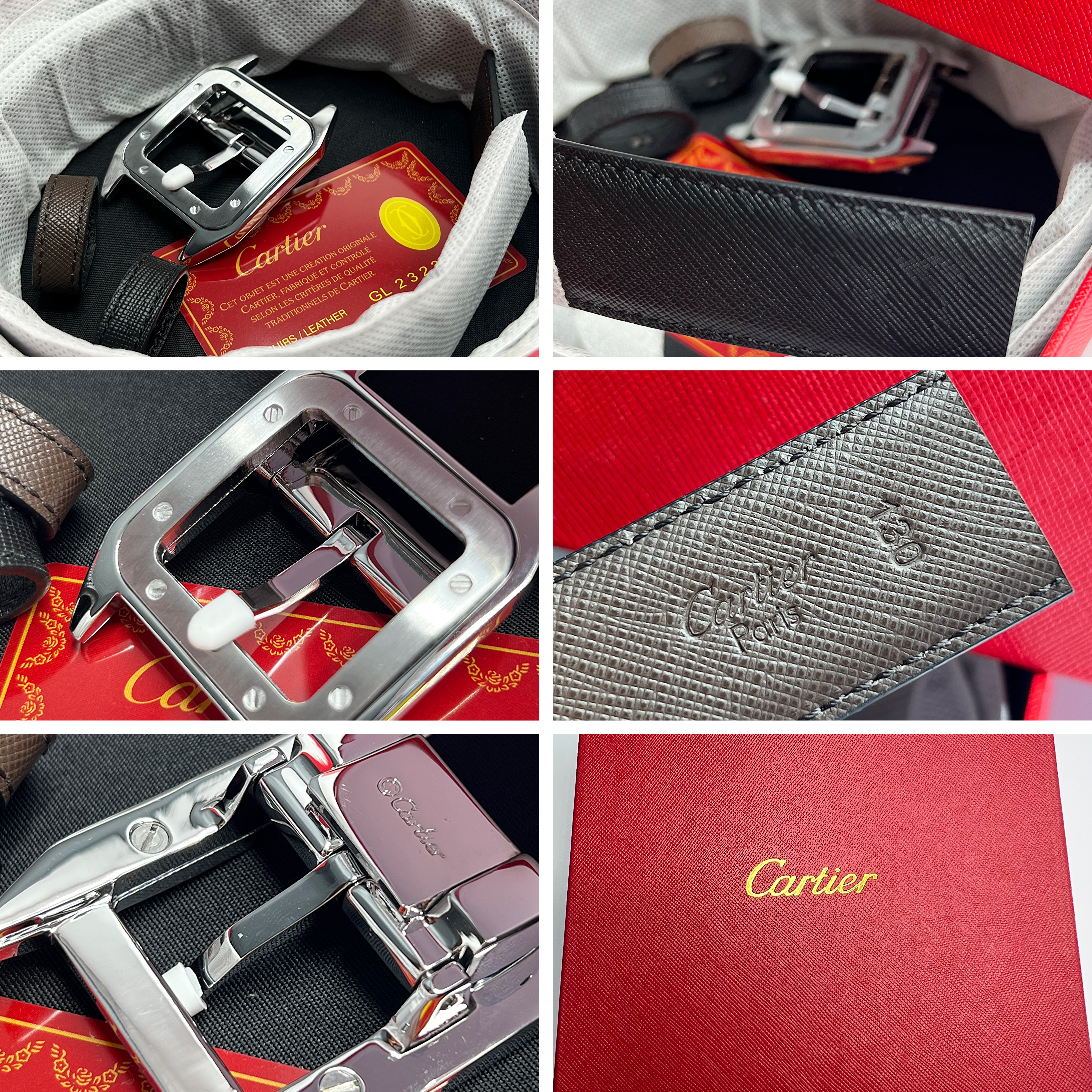 کمربند کارتیر فول پک مسترکوالیتی مشابه اصلی نقره ای | Cartier Full pack belt