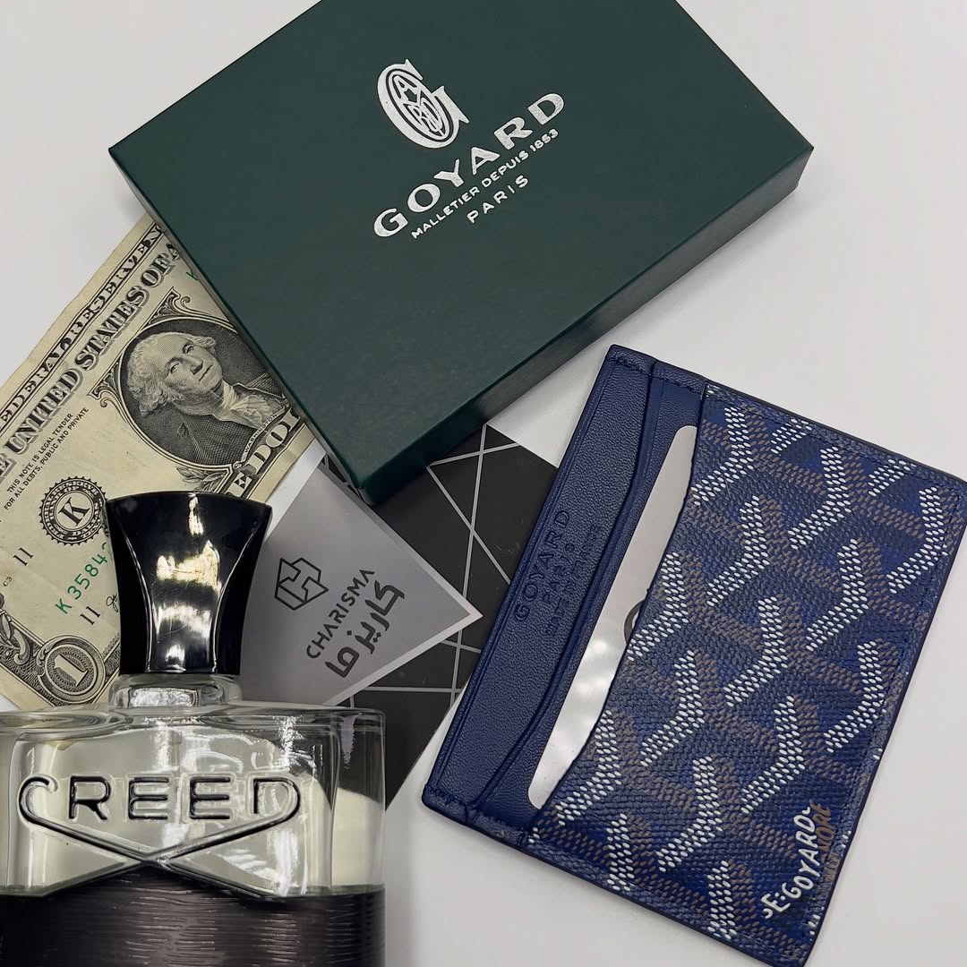 جاکارتی Goyard | کیف کارت گویارد Goyard | رنگ آبی + به همراه جعبه و کارت
