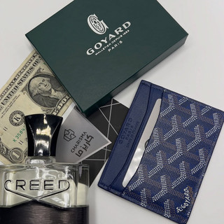 جاکارتی Goyard | کیف کارت گویارد Goyard | رنگ آبی + به همراه جعبه و کارت